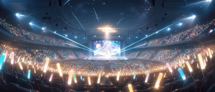 Panoramic stadium from the ALIGNED music video